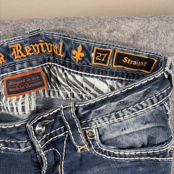 Rock Revival Distressed Women’s Sundee Mid-rise Ankle Skinny Jeans Size 27 - Picture 5 of 11